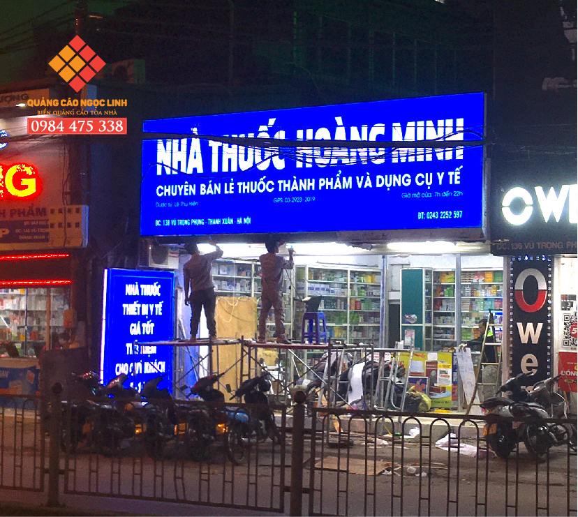  Biển quảng cáo hộp đèn nhà thuốc Hoàng Minh